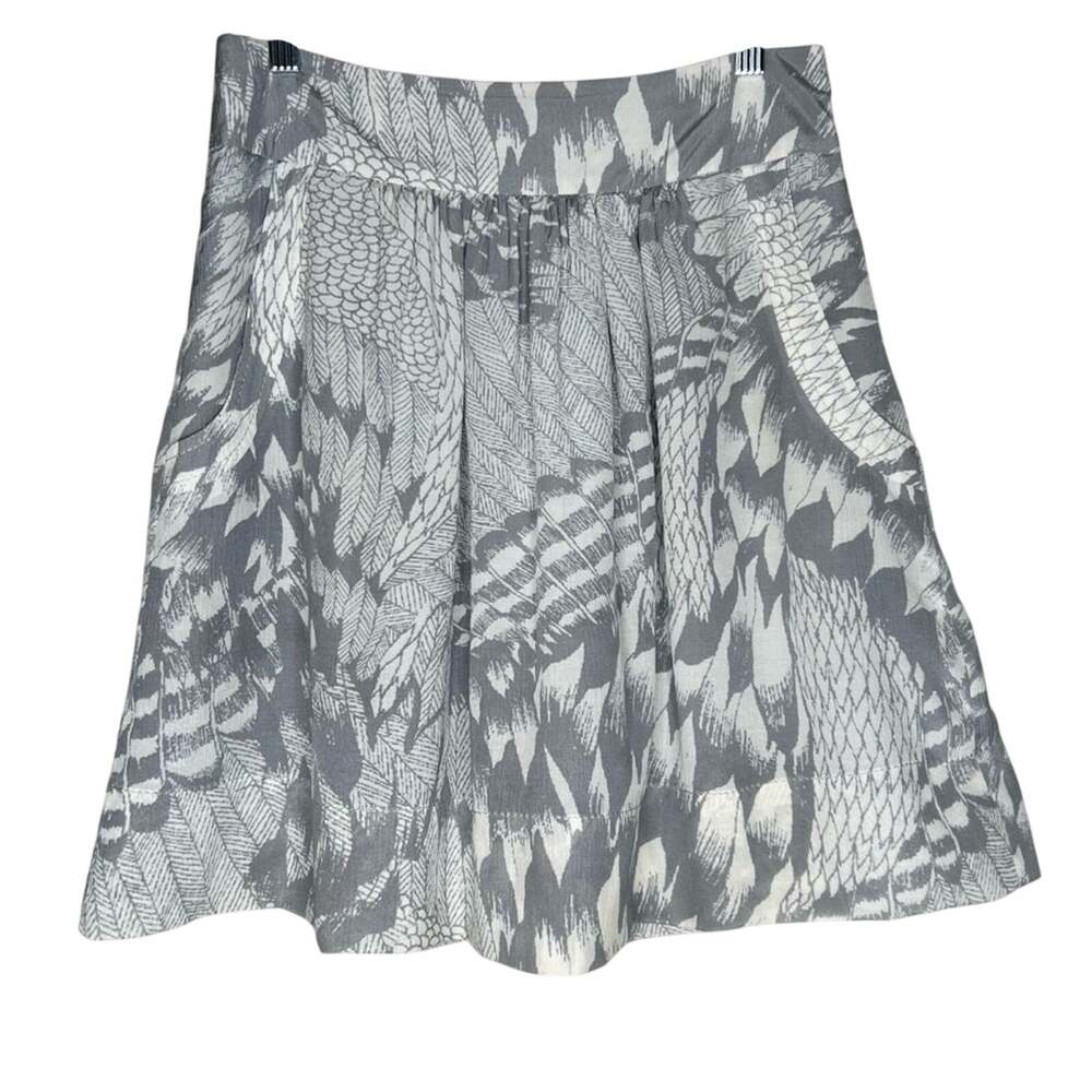 Banana Republic Heritage Pleated Skirt Size 0 Silk Blend Retro Pockets Lined